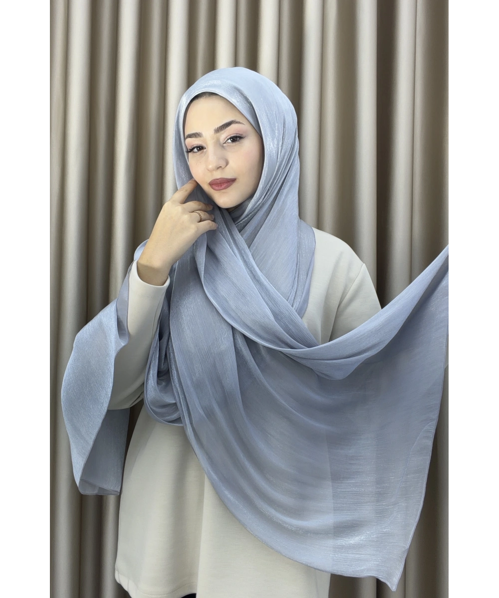 Sofia Saten Zarif Dökümlü Şal - Hafif ve Konforlu Şal