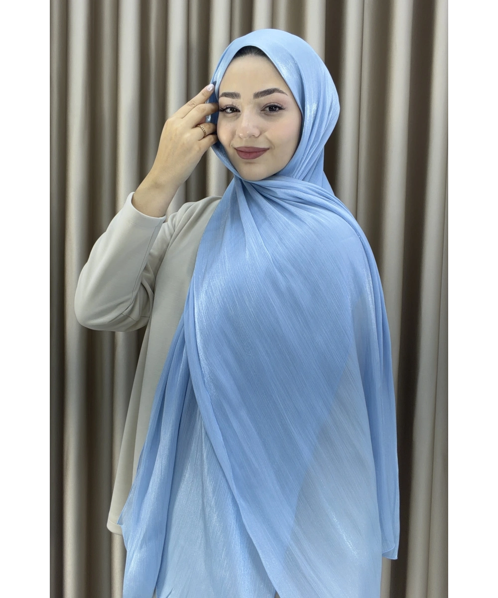 Sofia Saten Zarif Dökümlü Şal - Hafif ve Konforlu Şal