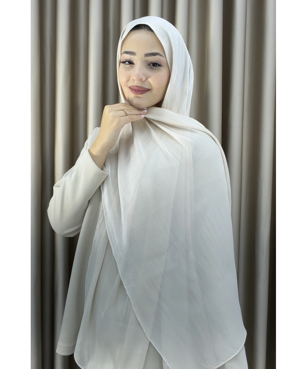 Sofia Saten Zarif Dökümlü Şal - Hafif ve Konforlu Şal