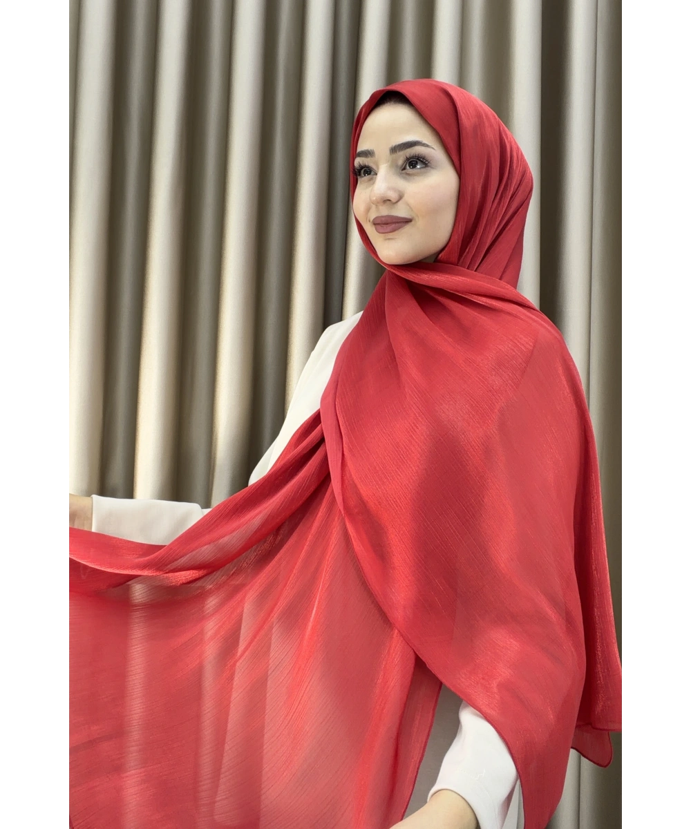 Sofia Saten Zarif Dökümlü Şal - Hafif ve Konforlu Şal