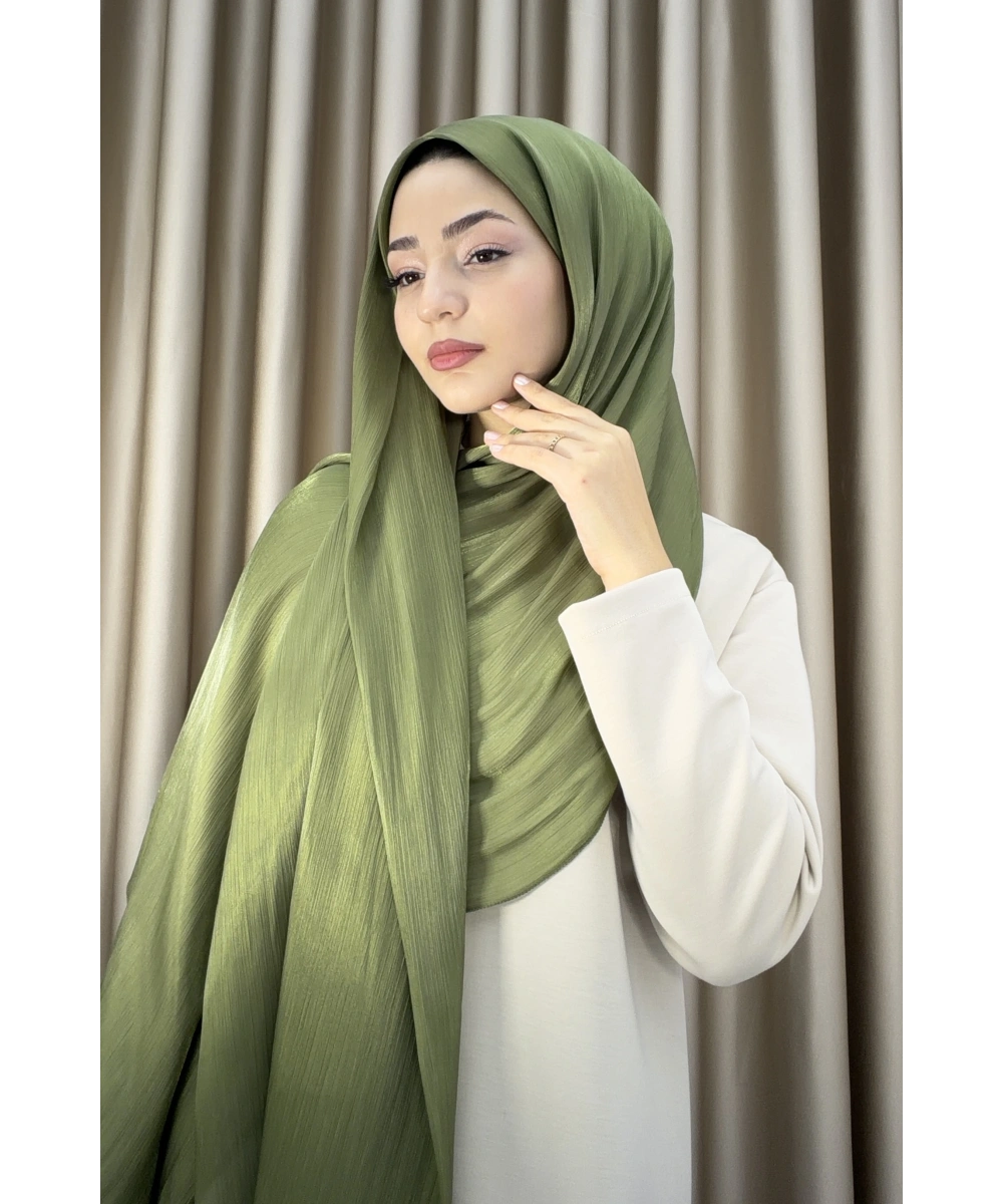 Sofia Saten Zarif Dökümlü Şal - Hafif ve Konforlu Şal