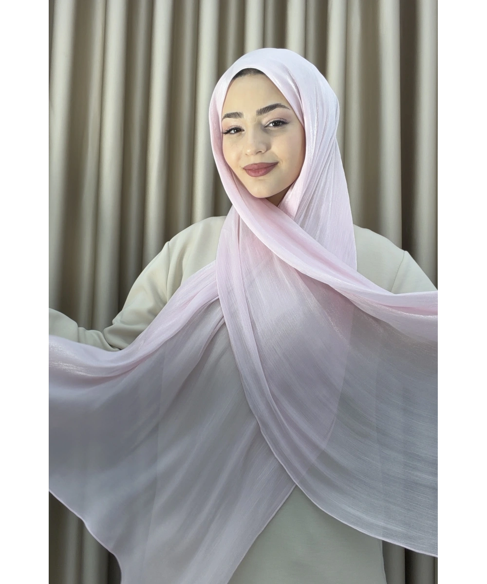 Sofia Saten Zarif Dökümlü Şal - Hafif ve Konforlu Şal