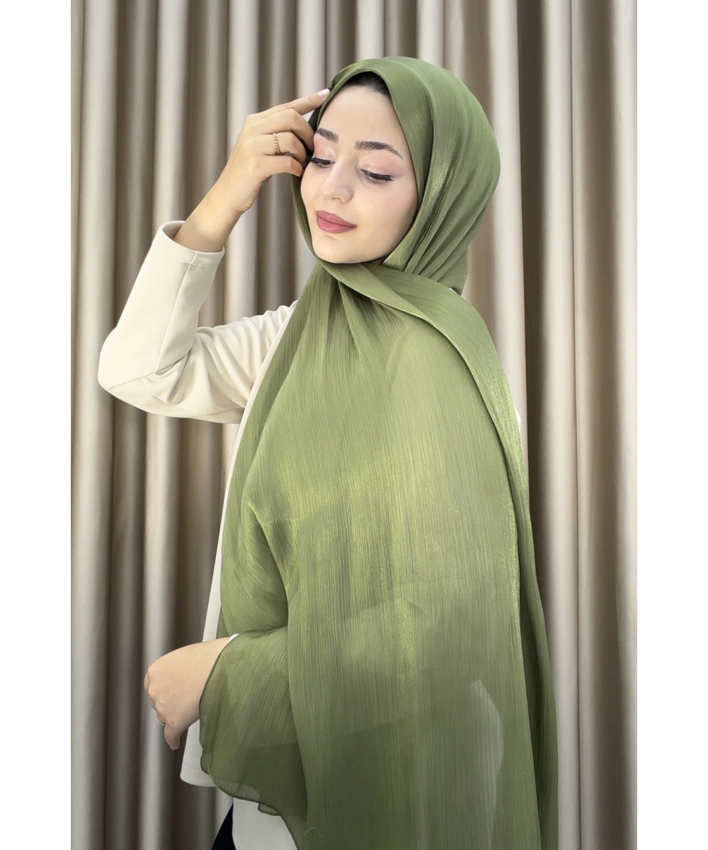 Sofia Saten Zarif Dökümlü Şal - Hafif ve Konforlu Şal