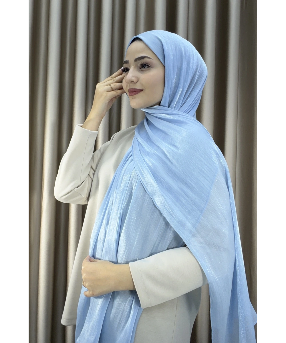 Sofia Saten Zarif Dökümlü Şal - Hafif ve Konforlu Şal