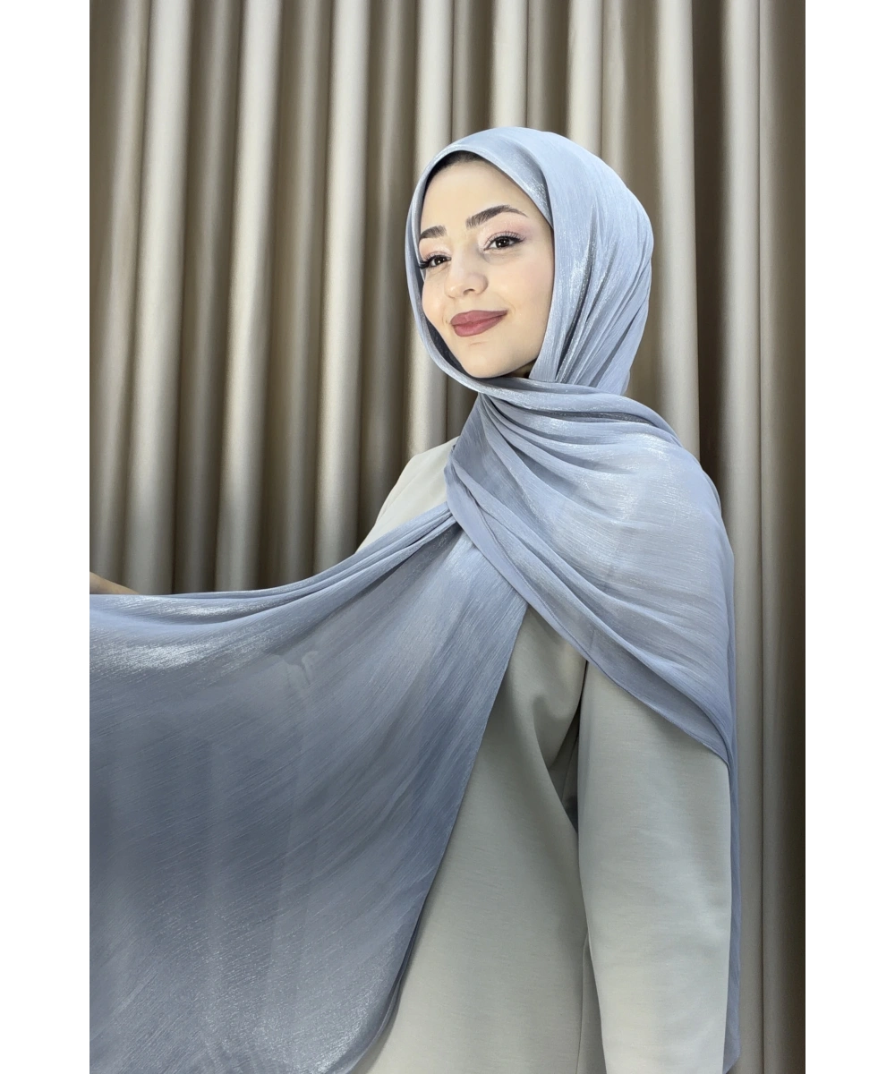 Sofia Saten Zarif Dökümlü Şal - Hafif ve Konforlu Şal