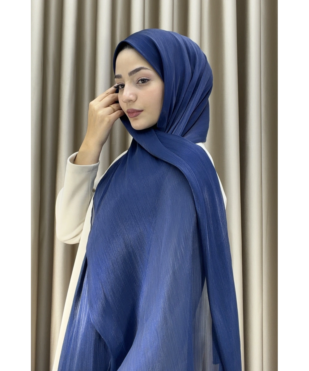 Sofia Saten Zarif Dökümlü Şal - Hafif ve Konforlu Şal