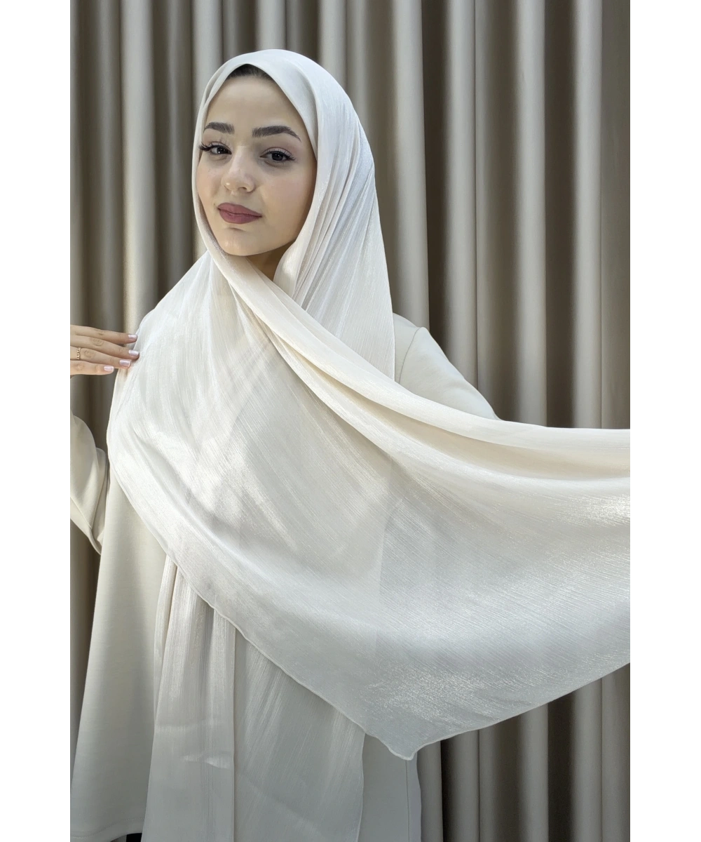 Sofia Saten Zarif Dökümlü Şal - Hafif ve Konforlu Şal