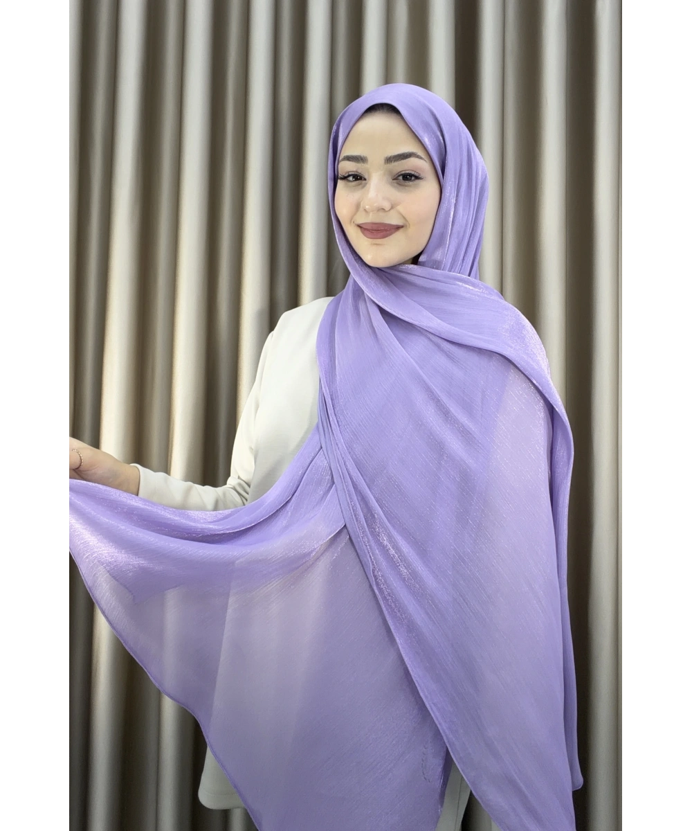 Sofia Saten Zarif Dökümlü Şal - Hafif ve Konforlu Şal