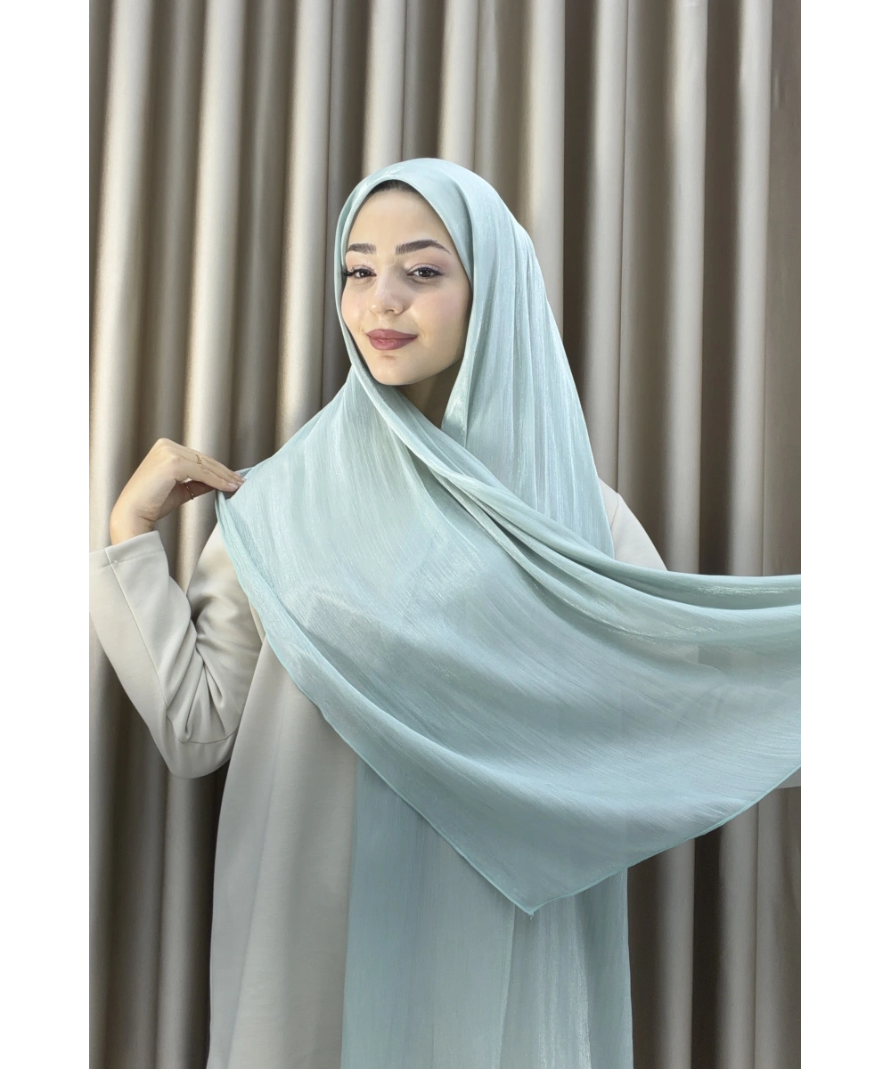 Sofia Saten Zarif Dökümlü Şal - Hafif ve Konforlu Şal