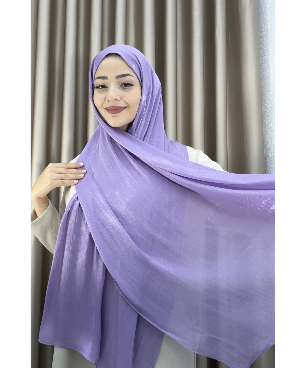 Sofia Saten Zarif Dökümlü Şal - Hafif ve Konforlu Şal