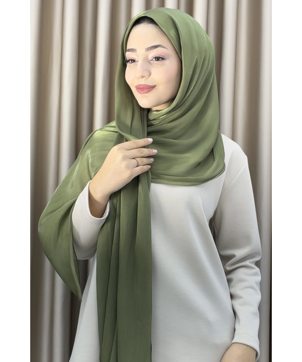 Sofia Saten Zarif Dökümlü Şal - Hafif ve Konforlu Şal