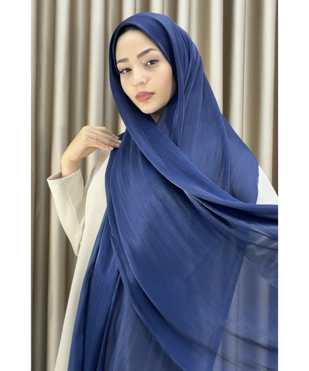 Sofia Saten Zarif Dökümlü Şal - Hafif ve Konforlu Şal