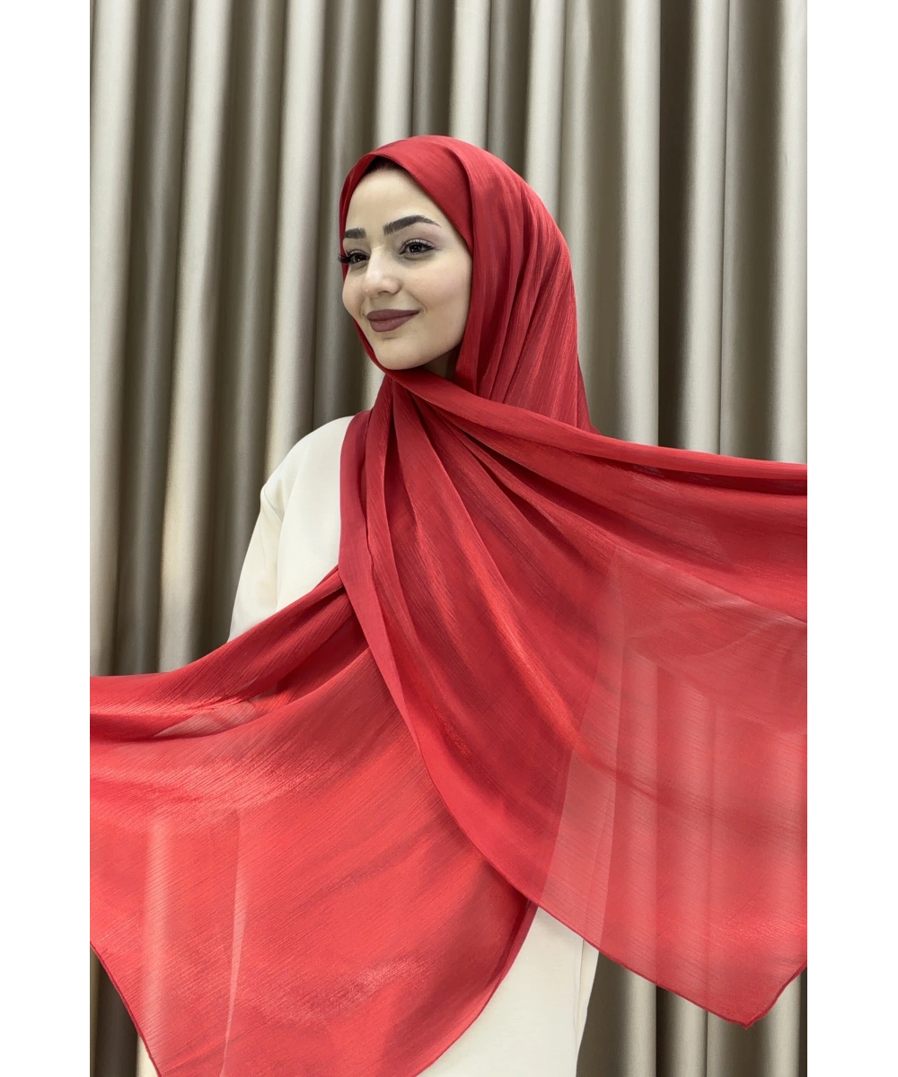 Sofia Saten Zarif Dökümlü Şal - Hafif ve Konforlu Şal