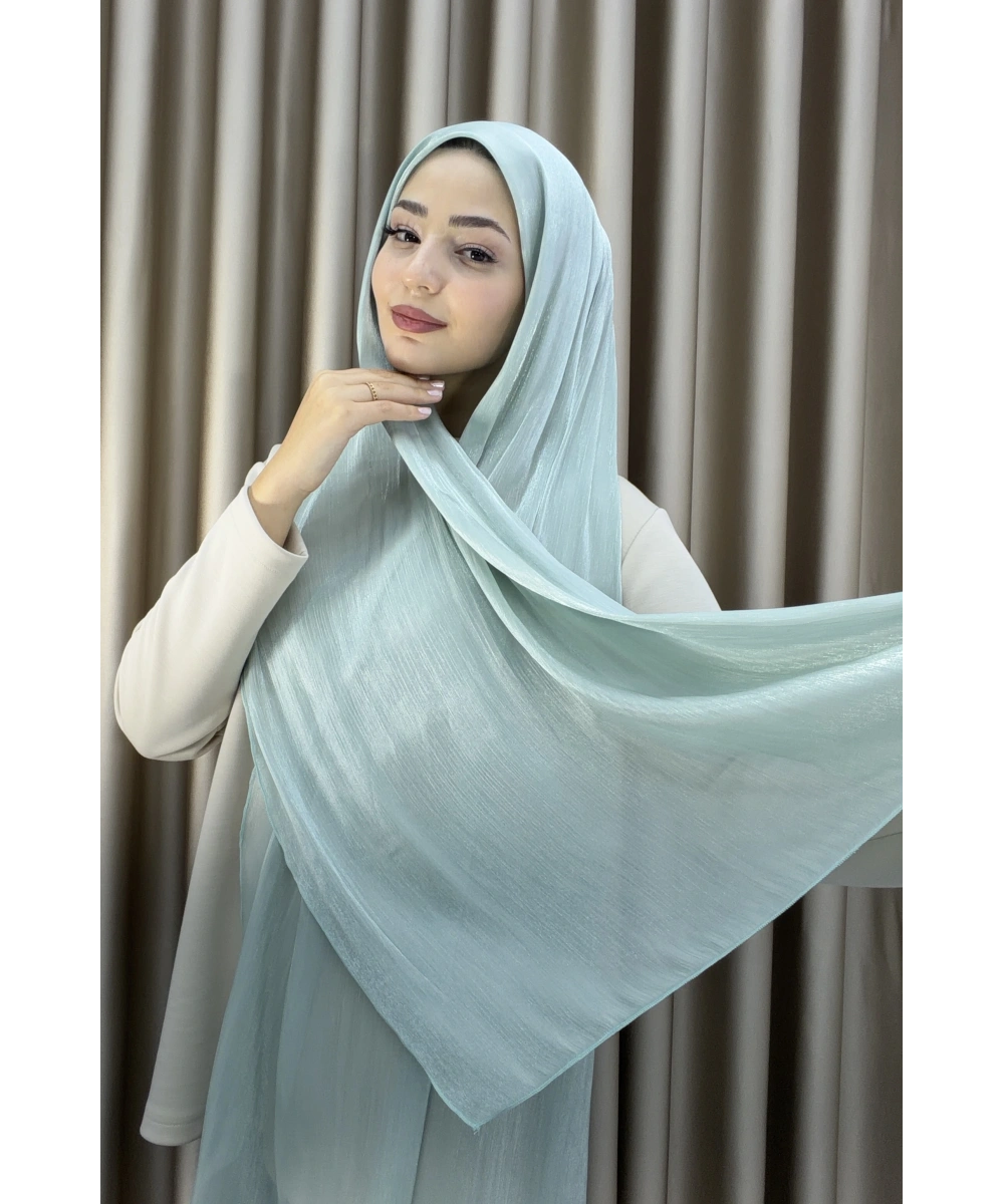 Sofia Saten Zarif Dökümlü Şal - Hafif ve Konforlu Şal