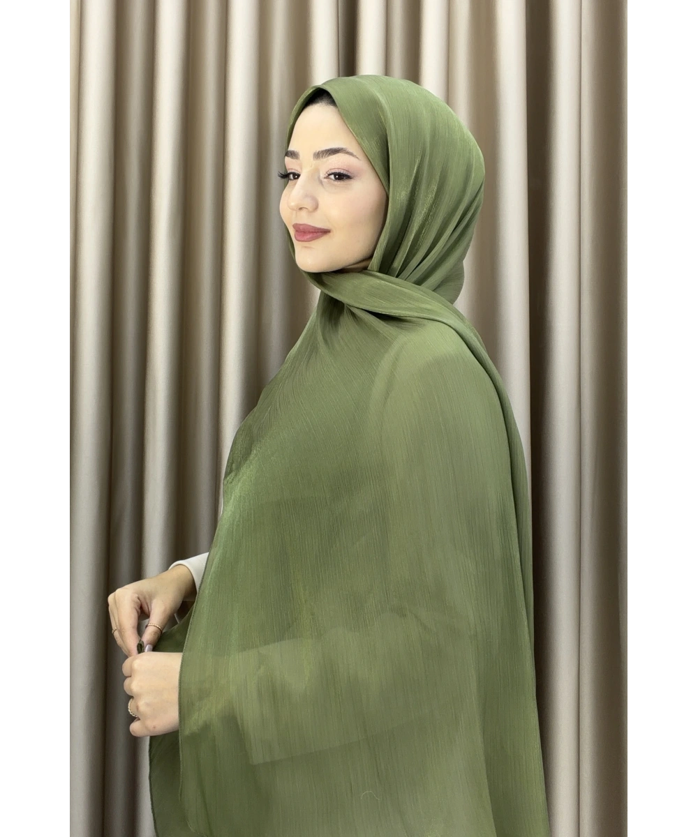 Sofia Saten Zarif Dökümlü Şal - Hafif ve Konforlu Şal