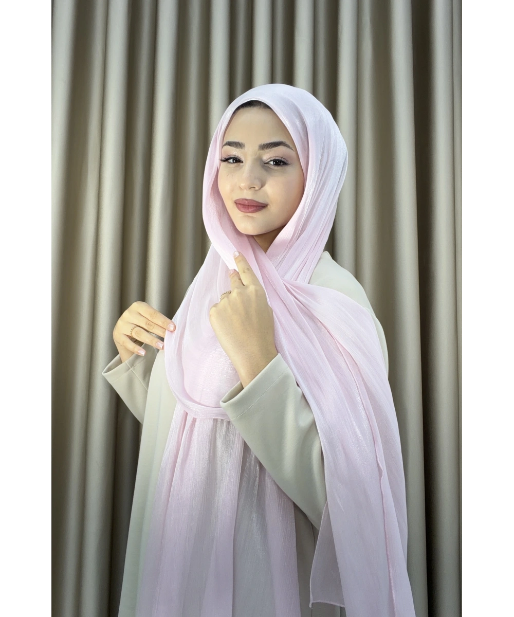 Sofia Saten Zarif Dökümlü Şal - Hafif ve Konforlu Şal