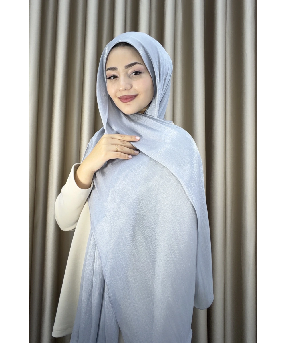 Sofia Saten Zarif Dökümlü Şal - Hafif ve Konforlu Şal