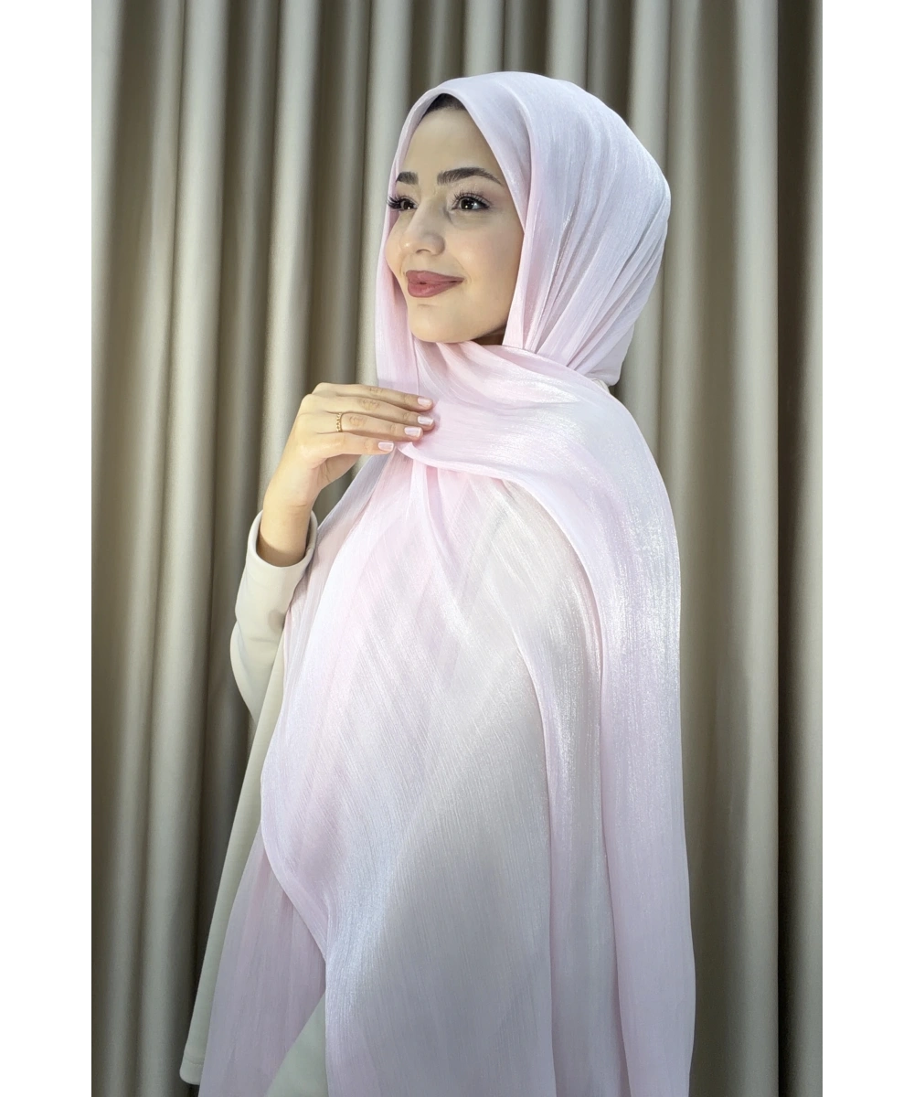 Sofia Saten Zarif Dökümlü Şal - Hafif ve Konforlu Şal