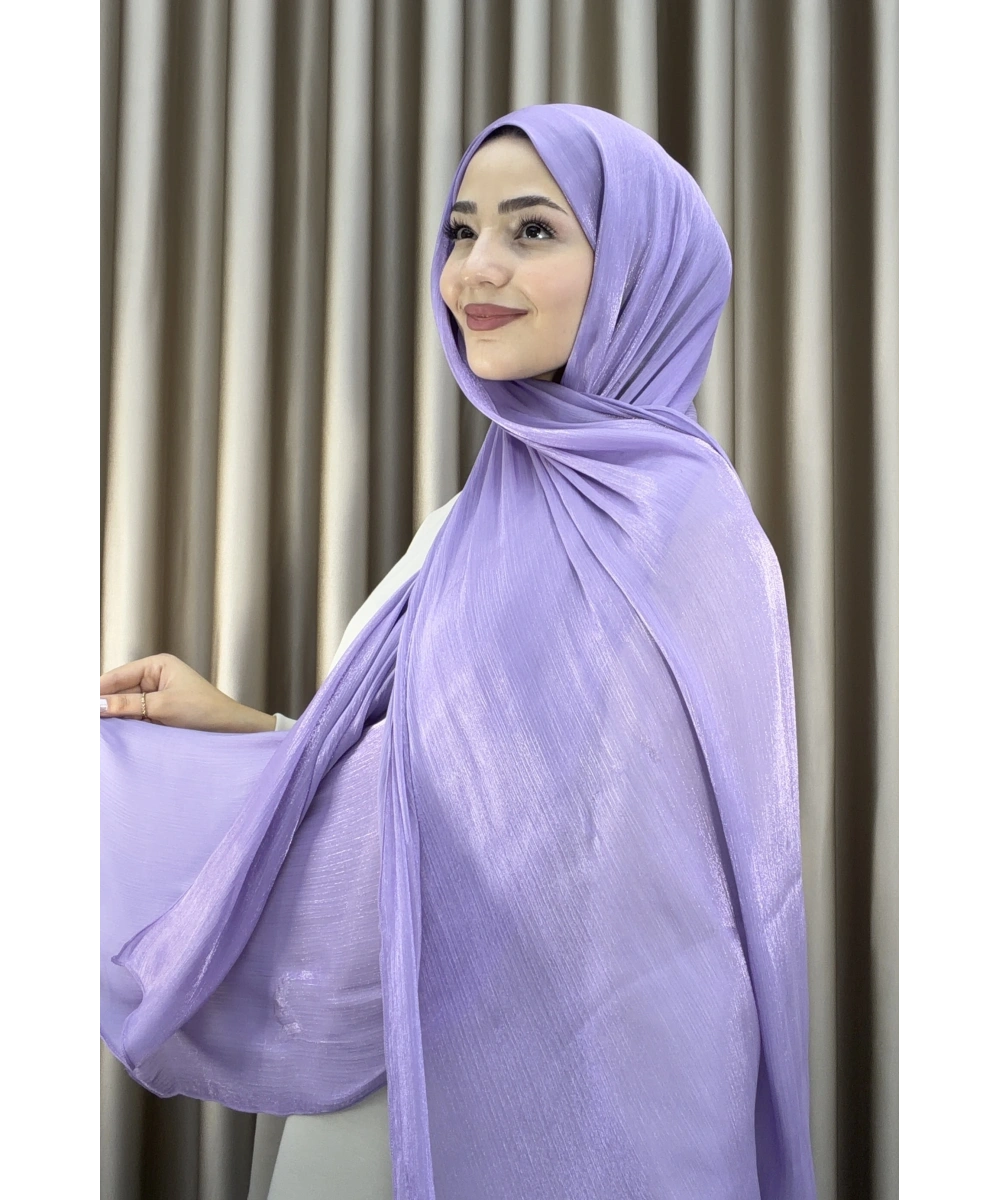 Sofia Saten Zarif Dökümlü Şal - Hafif ve Konforlu Şal