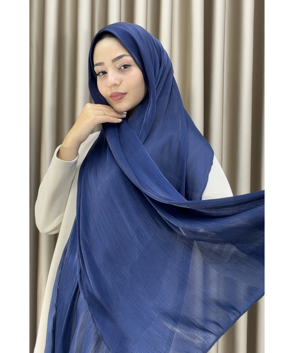 Sofia Saten Zarif Dökümlü Şal - Hafif ve Konforlu Şal