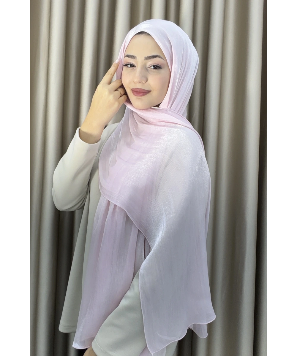 Sofia Saten Zarif Dökümlü Şal - Hafif ve Konforlu Şal