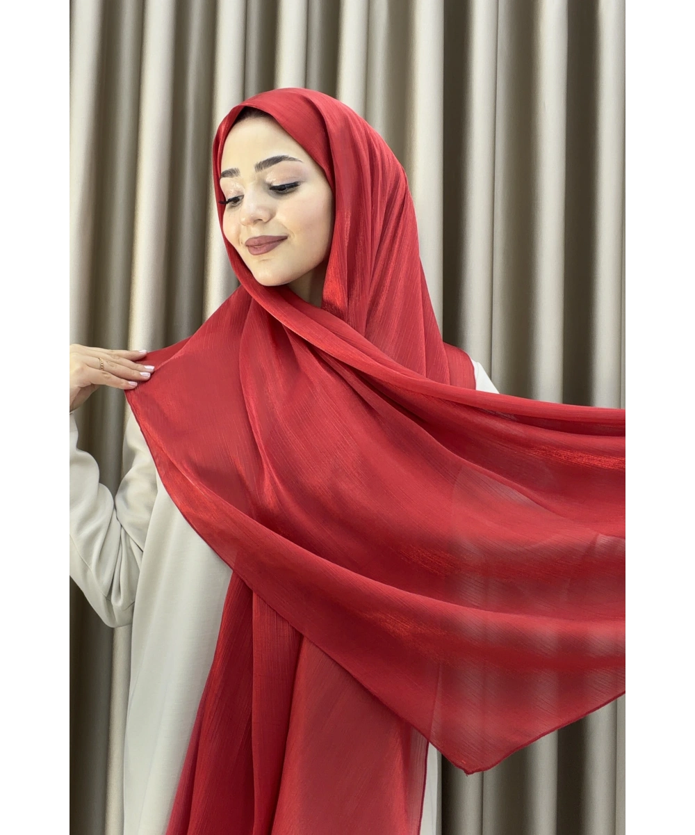 Sofia Saten Zarif Dökümlü Şal - Hafif ve Konforlu Şal