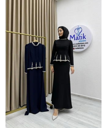 Adriana Taş Detaylı Balık Model Elbise