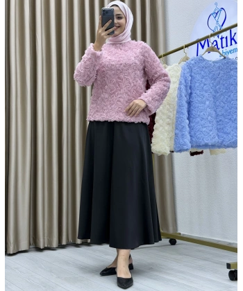 Asetat Saten Etek & Gül Kumaş Üst Takım