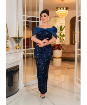 Gazel Organze Garnili Kadife Payet Abiye