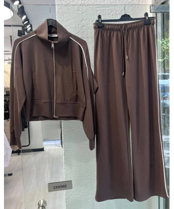 Oysho Biyeli Detay Çift Fermuarlı İkili Takım