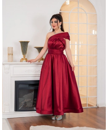 Royal Tek Omuz Drapeli Abiye