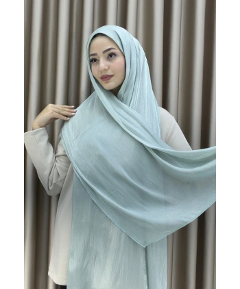 Sofia Saten Zarif Dökümlü Şal - Hafif ve Konforlu Şal