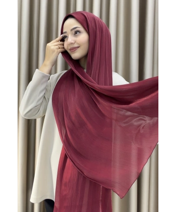 Sofia Saten Zarif Dökümlü Şal - Hafif ve Konforlu Şal