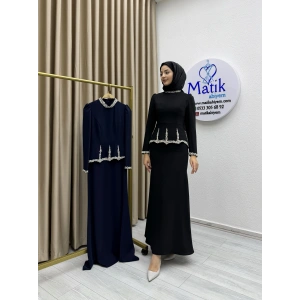 Adriana Taş Detaylı Balık Model Elbise