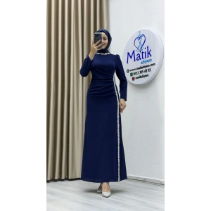 Çift Taraflı Krep Tesettür Abiye