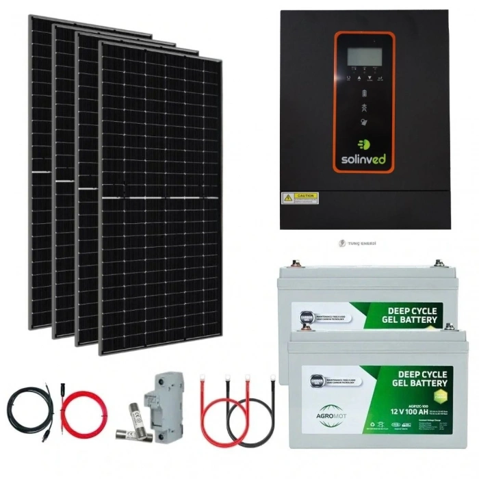 SOLİNVED 1.6 KW JEL AKÜLÜ HAZIR SOLAR PAKET