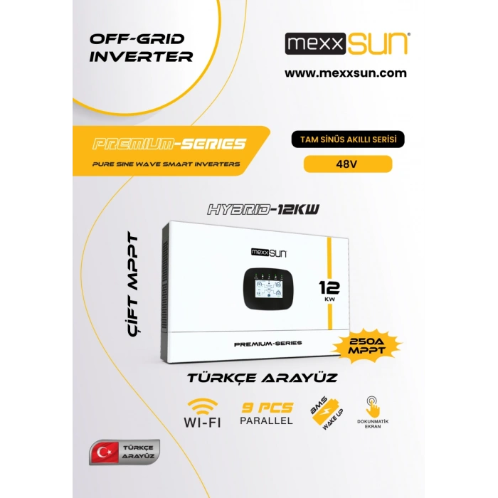 Mexxsun 12 kW 48V Premium MPPT Akıllı İnverter