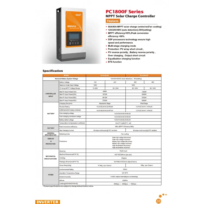 Lexron 80A MPPT Şarj Kontrol Cihazı