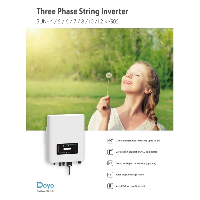 Deye 12 kW Trifaze On-Grid String İnverter