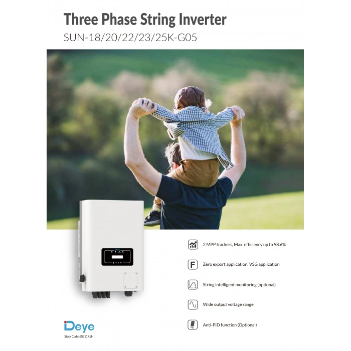 Deye* 20 KW Trifaze On-Grid String İnverter