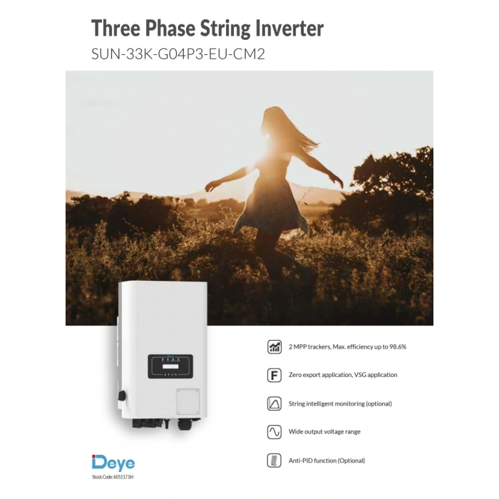 Deye 30 kW Trifaze On-Grid String İnverter