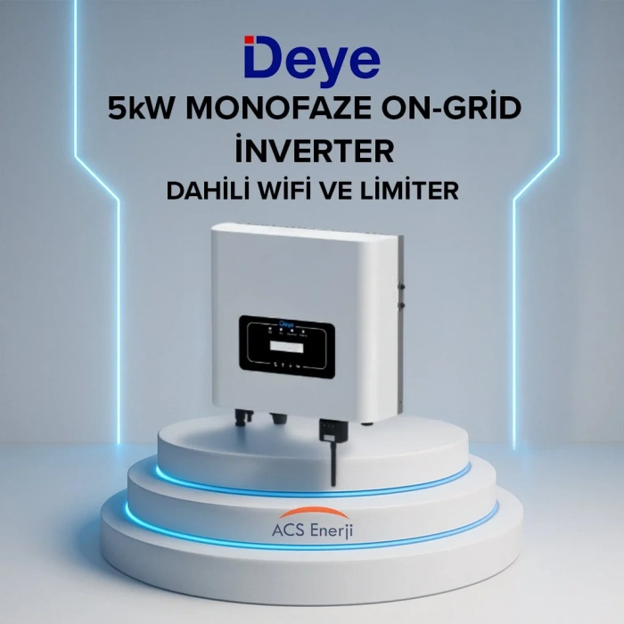 Deye 5 kW Monofaze On-Grid İnverter (Dahili Wifi ve Limiter)