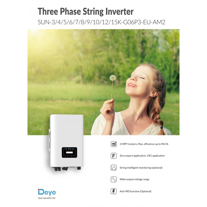 Deye* 5 KW Trifaze On-Grid String İnverter