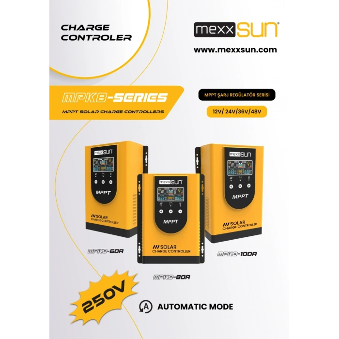 Mexxsun 100A 12/24/48V Mppt Şarj Kontrol Cihazı