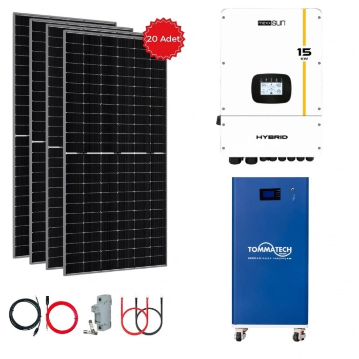 Mexxsun 15 kW Trifaze Hibrit Solar Paket