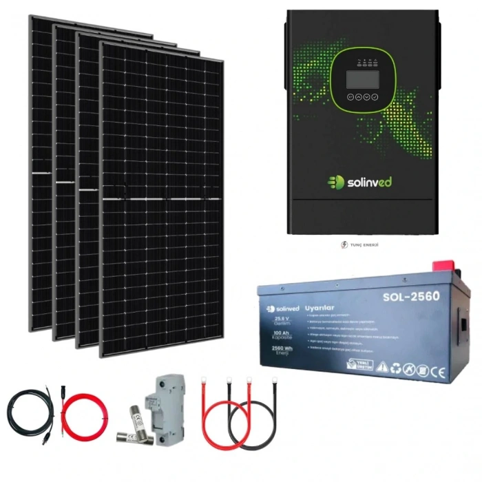 SOLİNVED 3.6 KW LİTYUM BATARYALI SOLAR PAKET