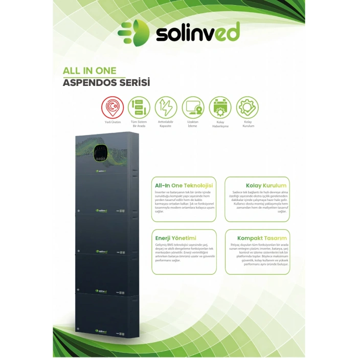Solinved 6 kW 48V Aspendos Serisi All In One İnverter Modülü