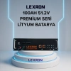 Lexron 51.2 V 100 Ah Premium Serisi Lityum Batarya