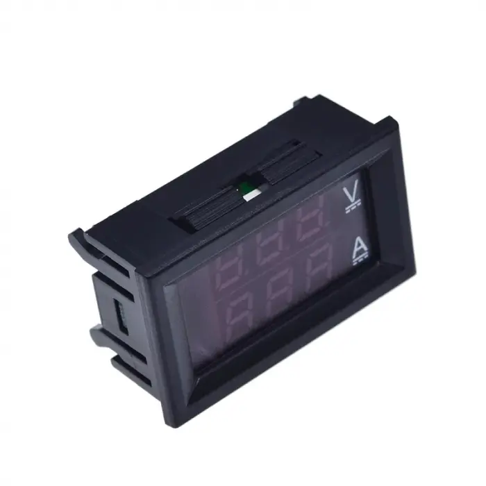 0.28 100V 50A Çift LEDli Kırmızı Voltmetre ve Mavi Ampermetre
