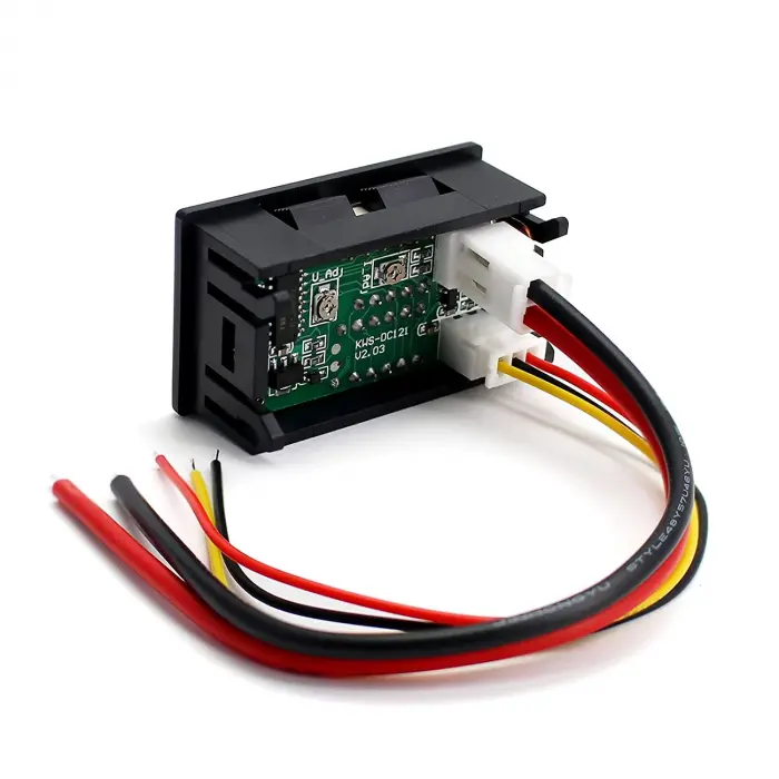 0.28 100V 50A Çift LEDli Kırmızı Voltmetre ve Mavi Ampermetre